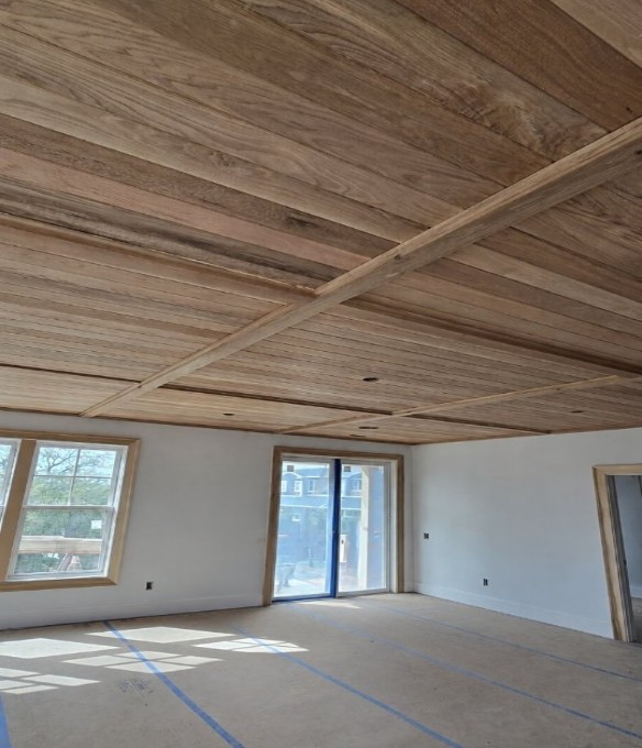 Featured Reels - L&S Builders LLC Mahogany T&G Coffered Ceiling